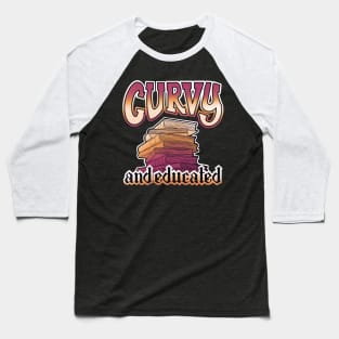 Curvy and educated, vintage colored books Baseball T-Shirt